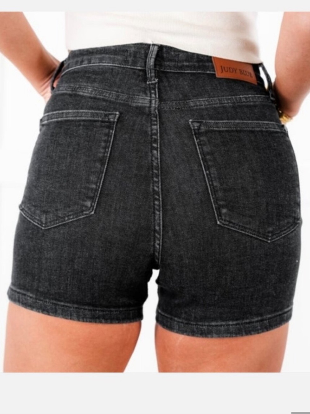 Judy Blue Tummy Control Shorts In Washed Black Size Small Style JB150247 - Picture 3 of 13